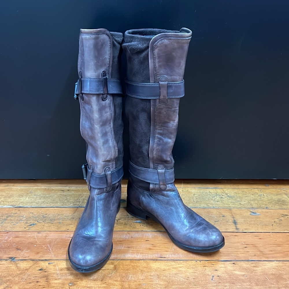 Women’s Nike Air Elegant Brown Leather Knee High Boots by Cole Haan Size 6 1/2 B